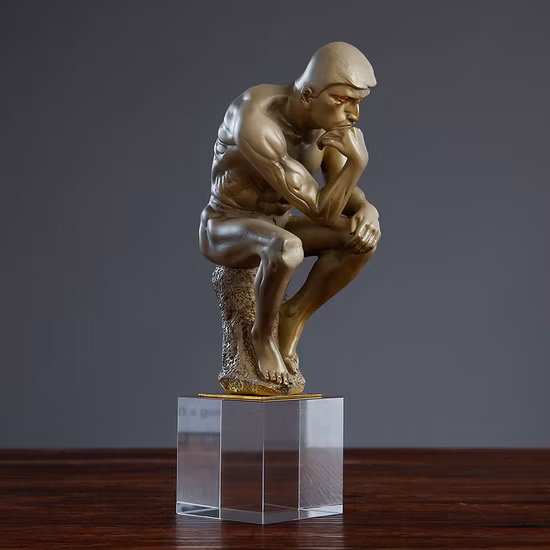 Escultura de Lady Buste con pelo volador sobre base de cristal