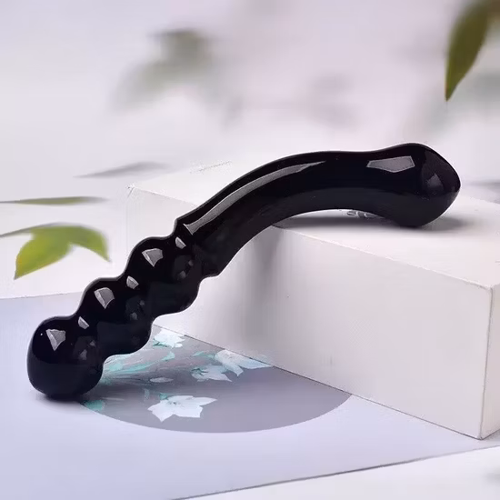 Varita curativa de cristal de cuarzo transparente de roca natural larga y delgada