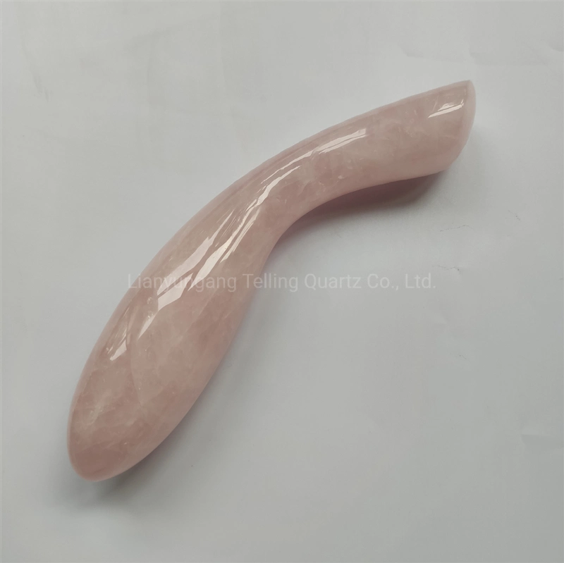 Huge Rose Quartz Crystal Dildo Penis Healing Massage Yoni Wand