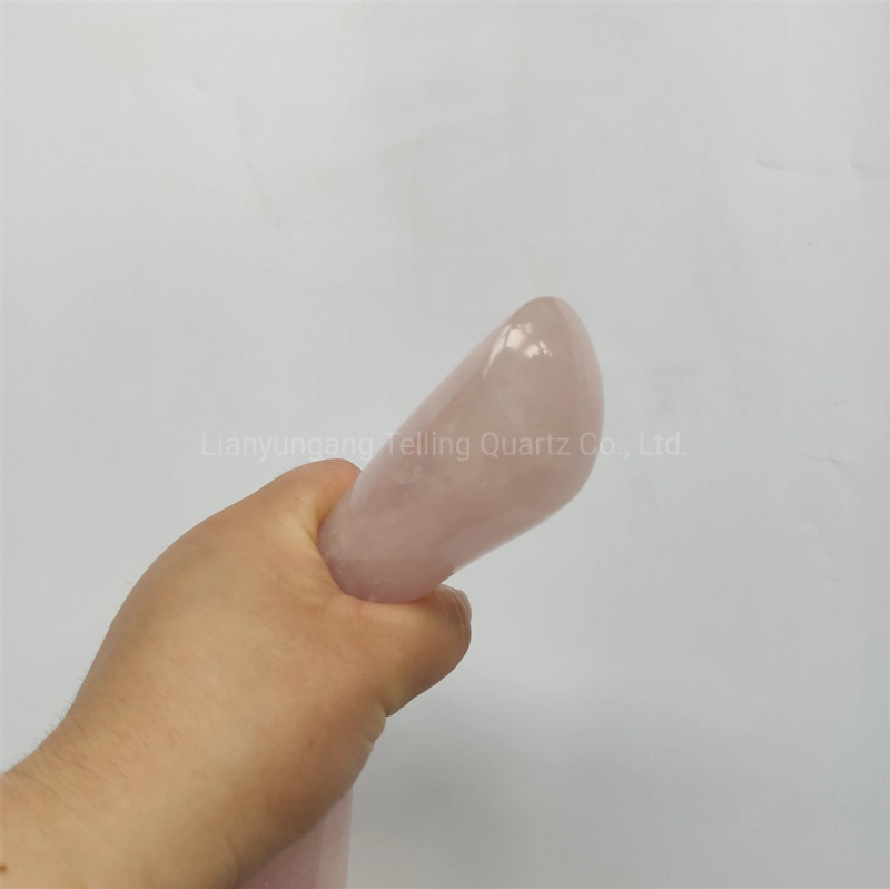 Huge Rose Quartz Crystal Dildo Penis Healing Massage Yoni Wand