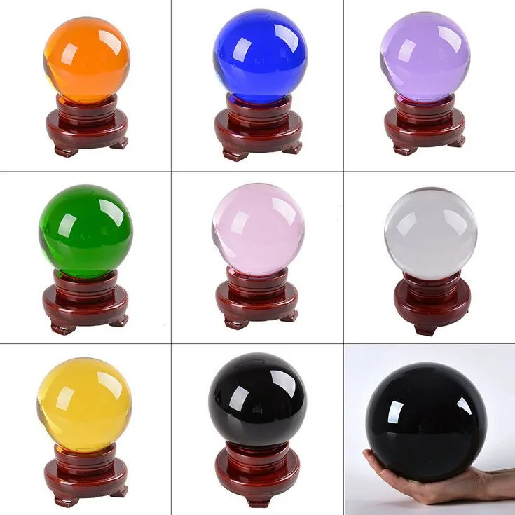 Asian Colorful Clear Magic Crystal Ball Glass Sphere