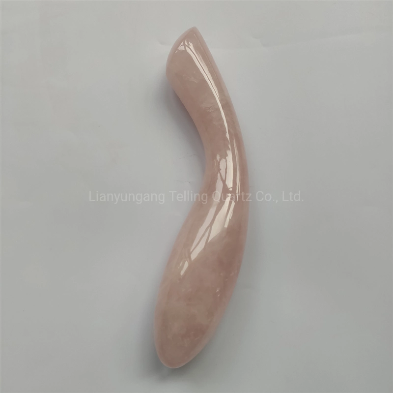 Huge Rose Quartz Crystal Dildo Penis Healing Massage Yoni Wand