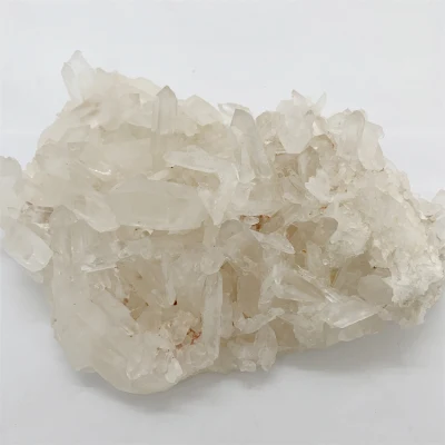 Venta al por mayor 100% Natural Aura Crystal Clear Cuarzo Cluster White Crystal Clusters Roca Cuarzo Piedras curativas