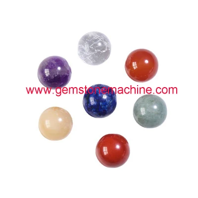 Juego de bolas de piedras preciosas de energía de esfera de cuarzo de cristal de siete chakras naturales de 2 cm