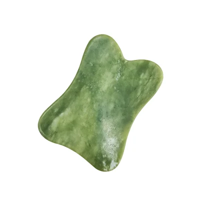 Natural Xiuyan Jade Facial Guasha Herramientas de raspado Tablero de Jade Guasha verde oscuro