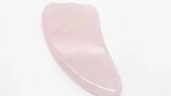 Cuarzo rosa natural Gua Sha Herramienta de masaje de raspado Tablero de guasha de masaje de belleza sin caja